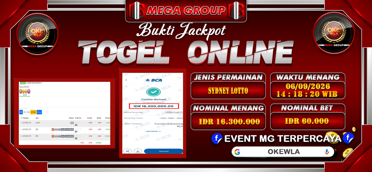 Bukti JP situs Shiowla hari Minggu, 06 September 2026