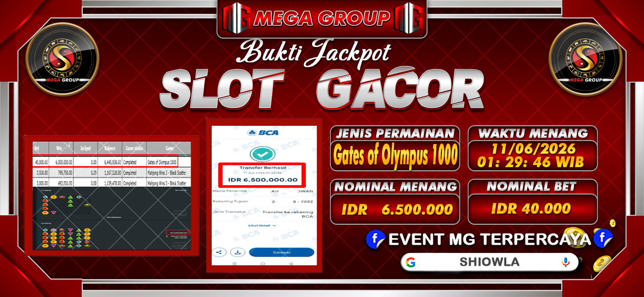 Bukti JP situs Shiowla hari Kamis, 11 Juni 2026