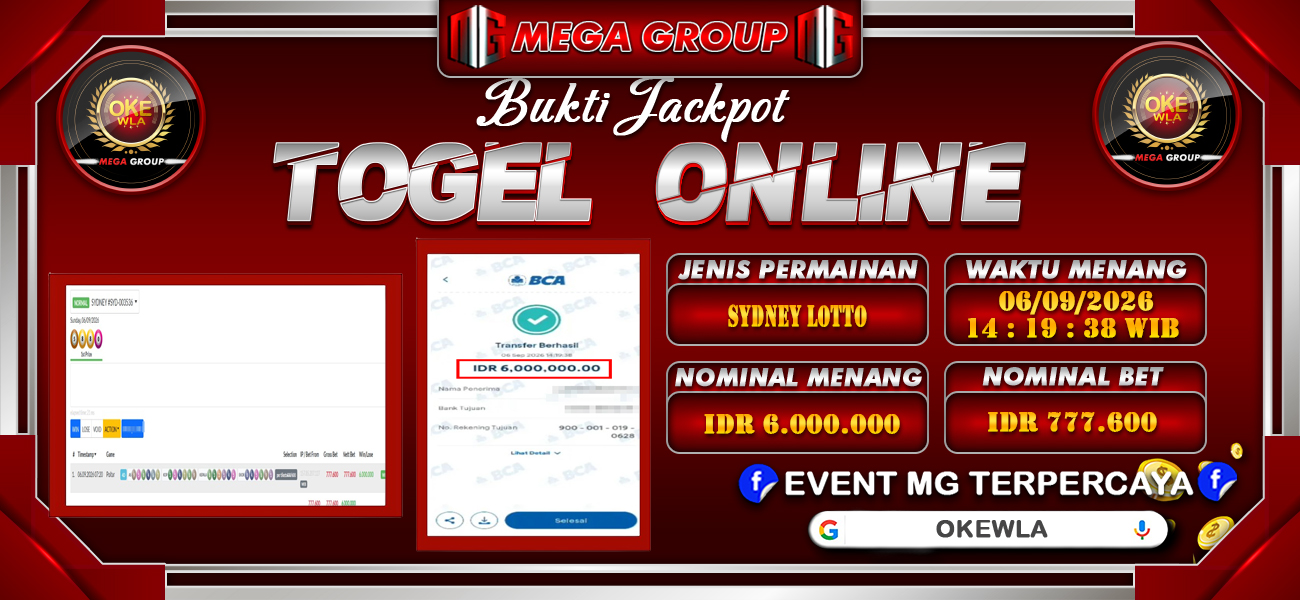 Bukti JP situs Shiowla hari Minggu, 06 September 2026