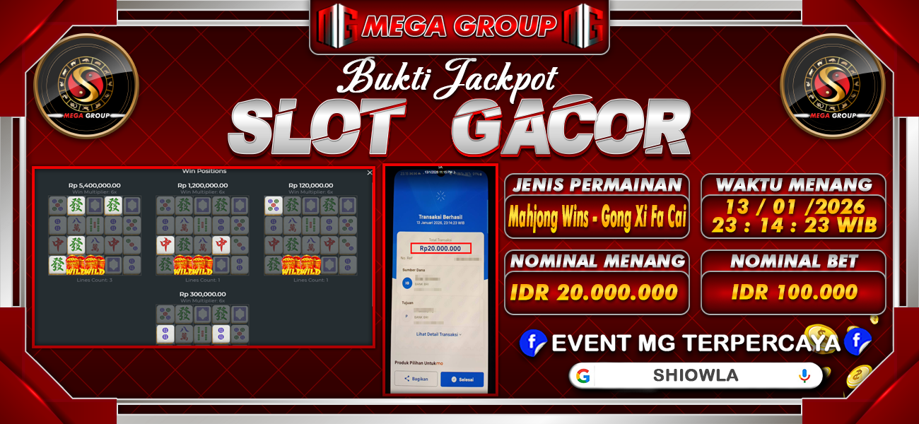 Bukti JP situs Shiowla hari Selasa, 13 Januari 2026