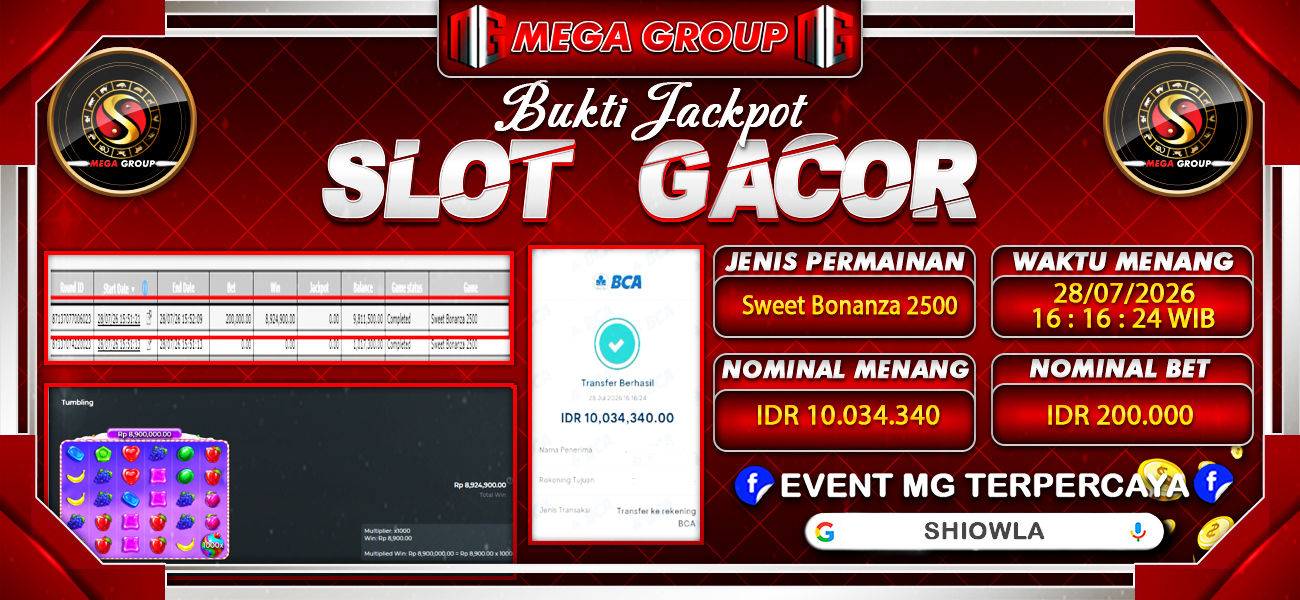 Bukti JP situs Shiowla hari Selasa, 28 Juli 2026