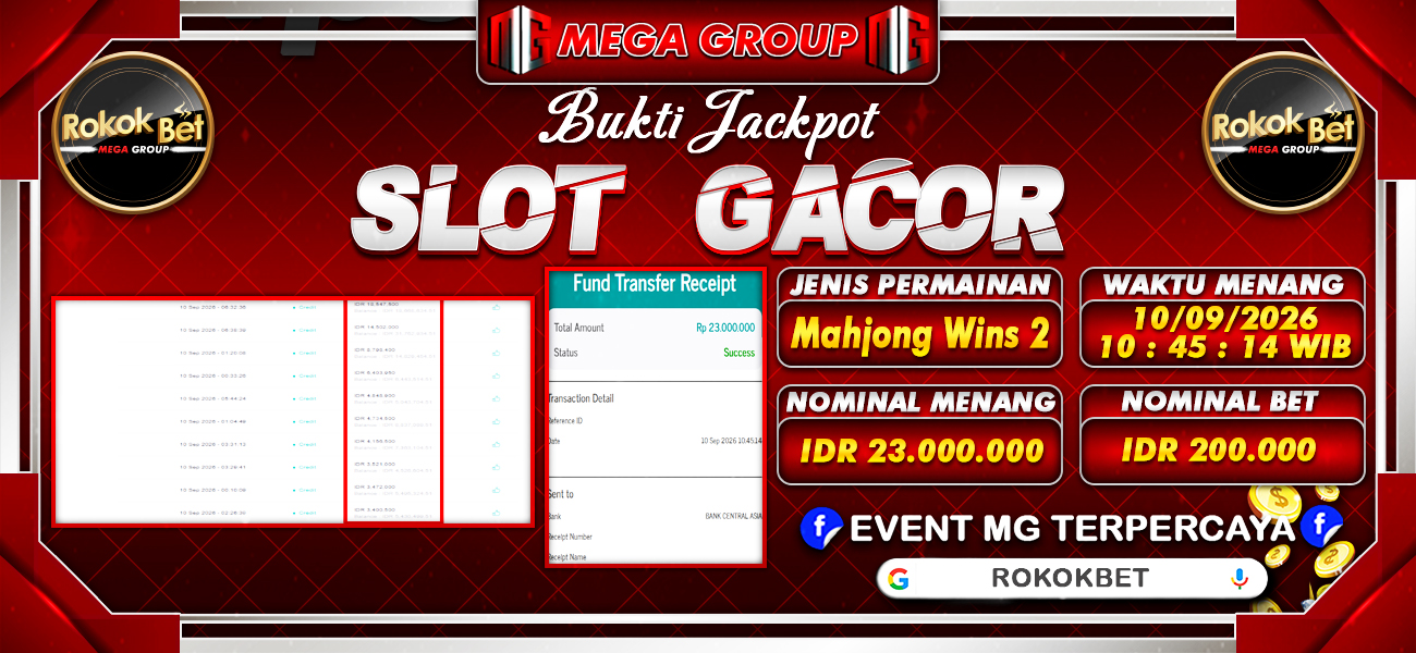 Bukti JP situs Rokokbet hari Kamis, 10 September 2026