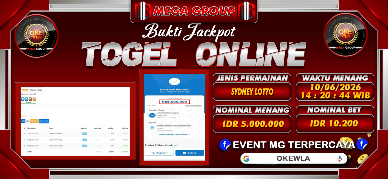 Bukti JP situs Okewla hari Kamis, 11 Juni 2026