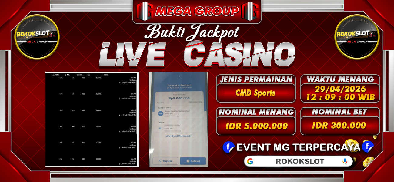 Bukti JP situs Rokokslot hari Rabu, 29 April 2026