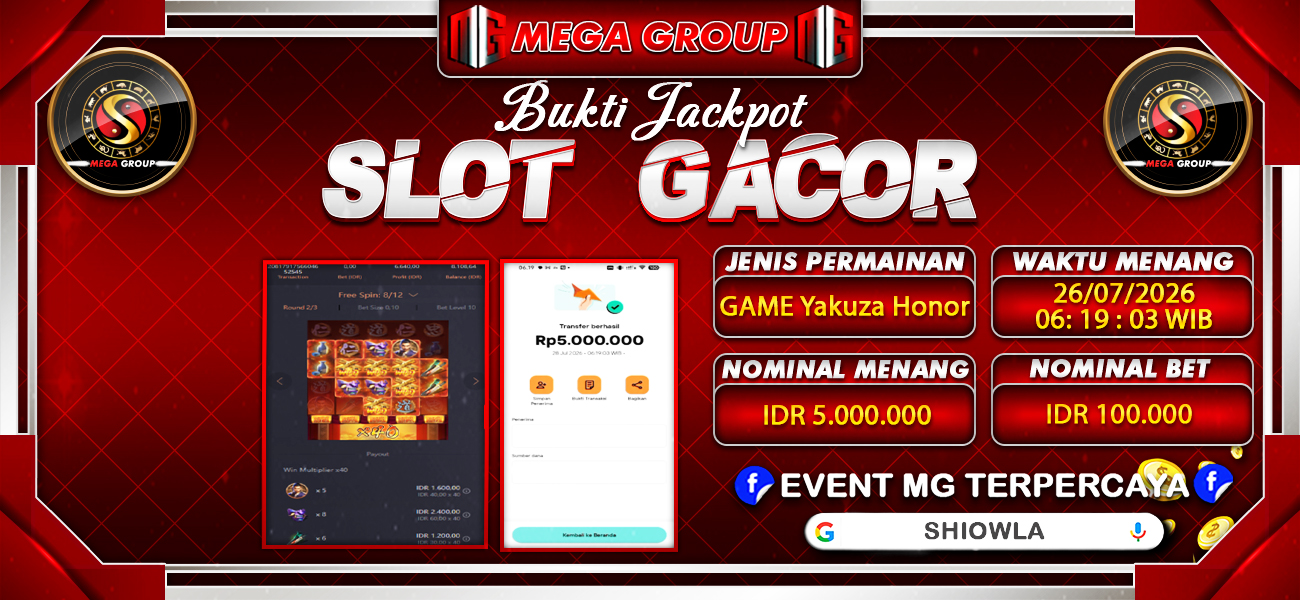 Bukti JP situs Shiowla hari Selasa, 28 Juli 2026