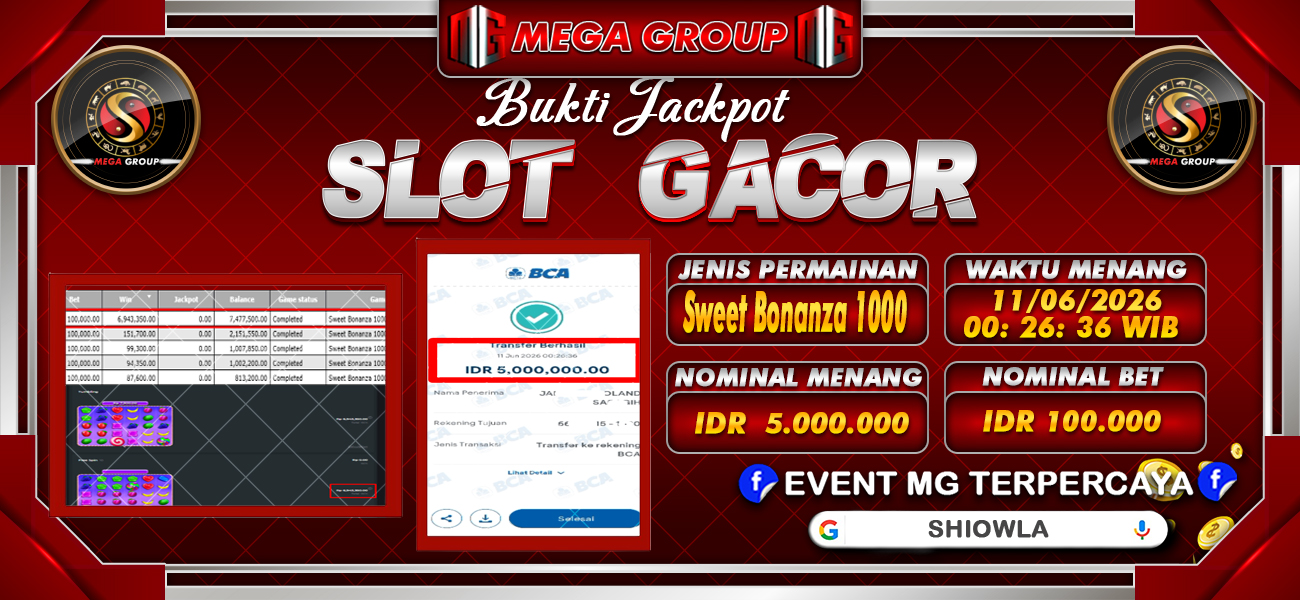 Bukti JP situs Shiowla hari Kamis, 11 Juni 2026