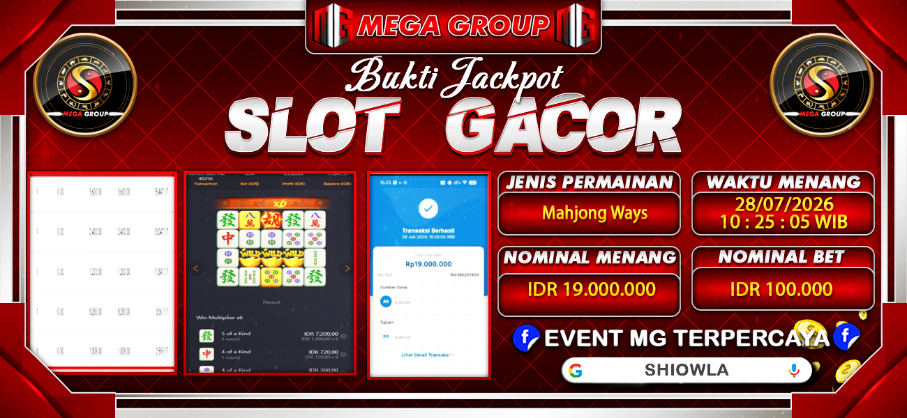 Bukti JP situs Shiowla hari Selasa, 28 Juli 2026
