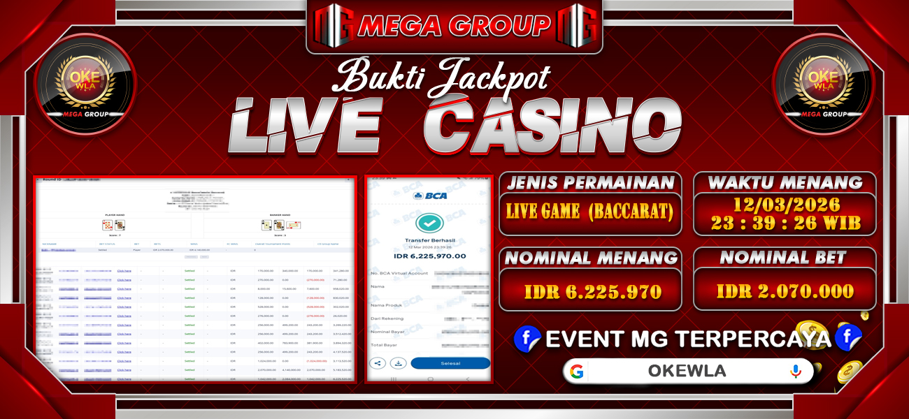 Bukti JP situs Okewla hari Kamis, 12 Maret 2026