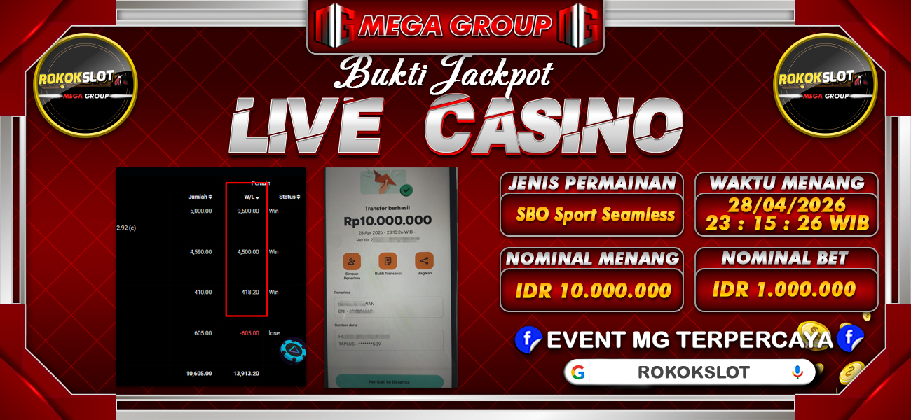 Bukti JP situs Rokokslot hari Selasa, 28 April 2026